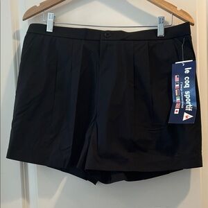 NWT Le Coq Sportif men Tennis athletic ZipUp front pleat shorts pockets size 34W